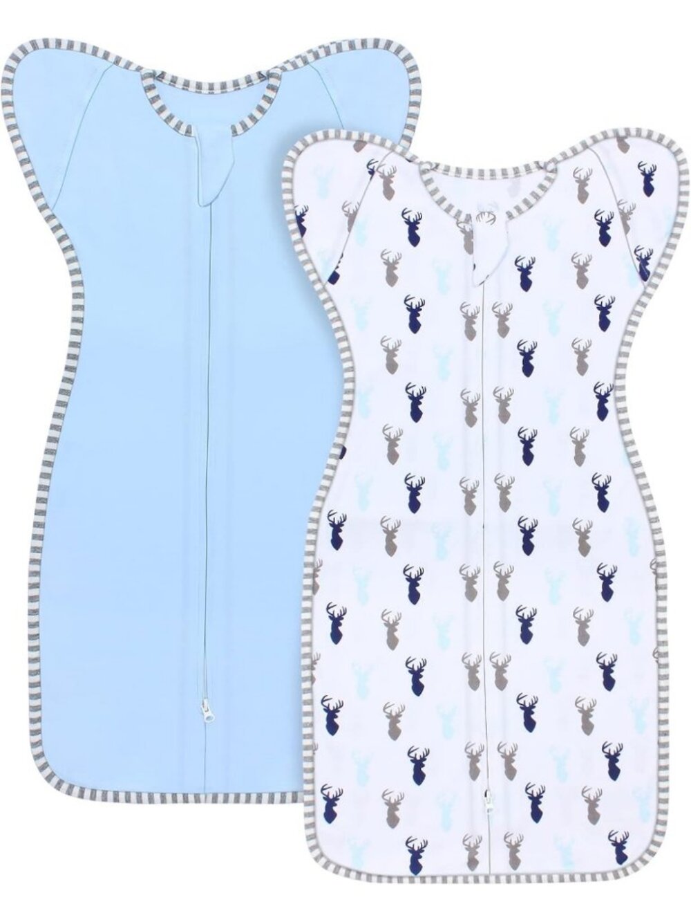 Cozy Baby Sleep Sack 3-6 Months, 2-Pack 100% Cotton Swaddle with 2-Way Zipper